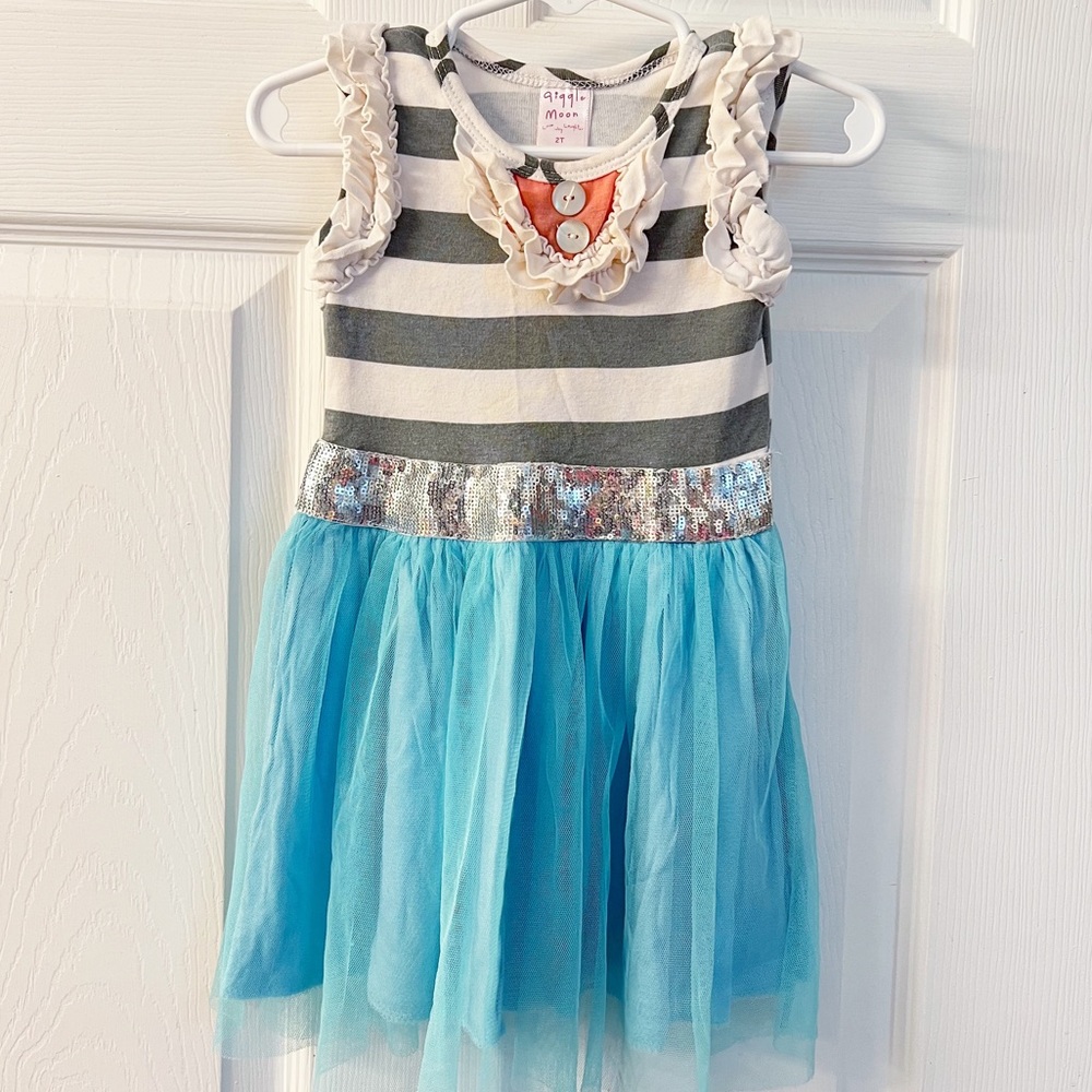 Giggle Moon | Striped Tulle Tutu Dress